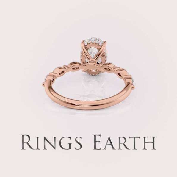 oval halo engagement ring