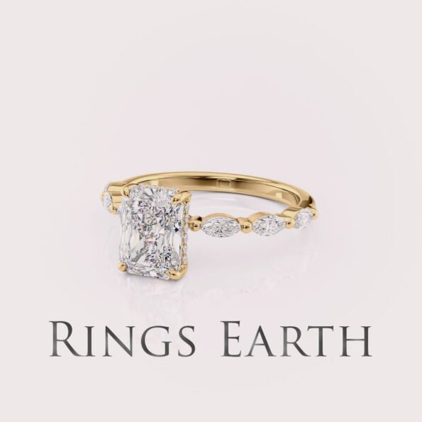 radiant cut engagement ring