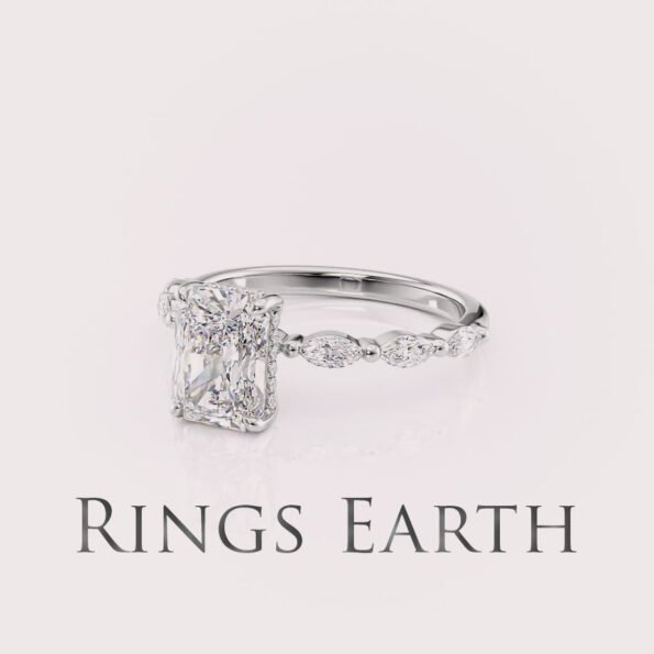 radiant cut engagement ring