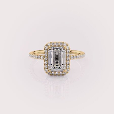 emerald cut diamond engagement ring