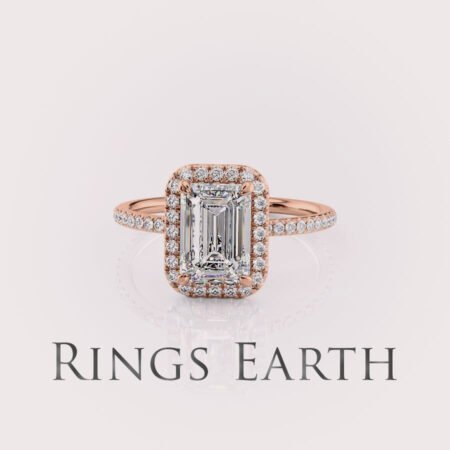 emerald cut diamond engagement ring