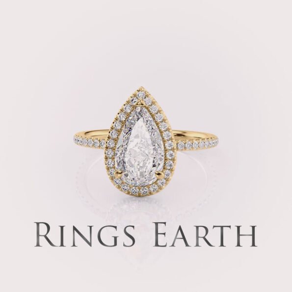 pear cut diamond engagement ring