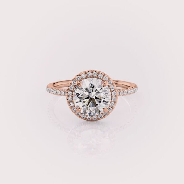 round cut diamond engagement ring