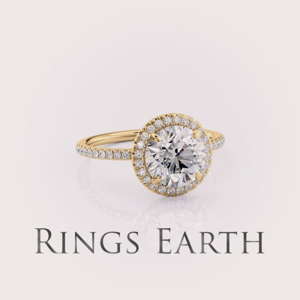 round cut diamond engagement ring