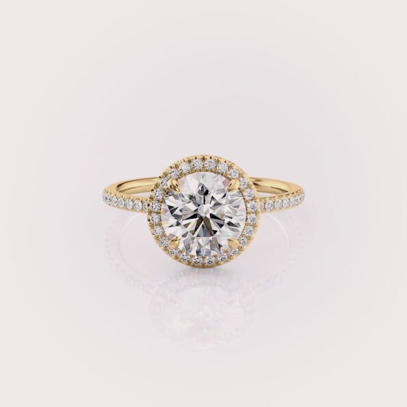 round cut diamond engagement ring