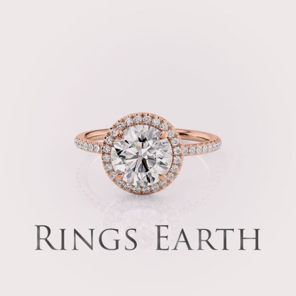 round cut diamond engagement ring