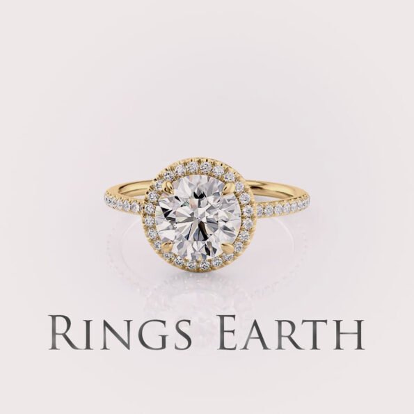 round cut diamond engagement ring