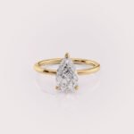 2ct pear cut lab diamond engagement ring