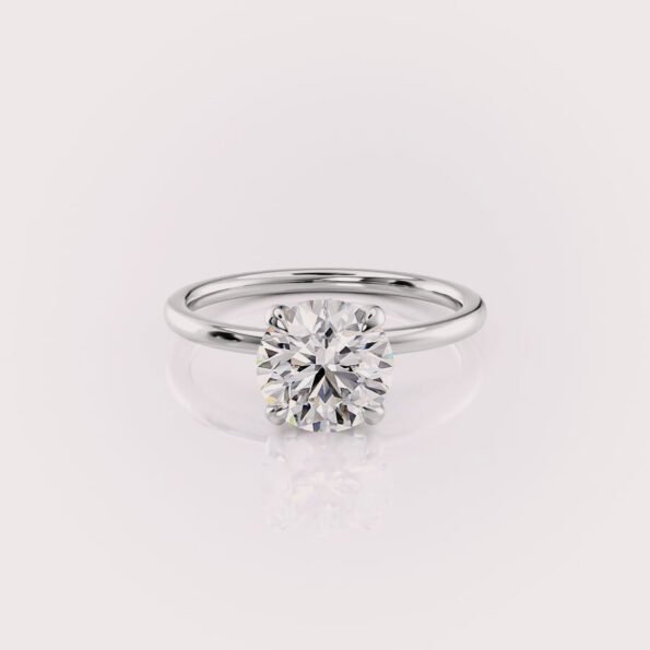 2ct round cut lab diamond engagement ring