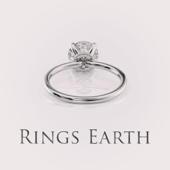 2ct round cut lab diamond engagement ring