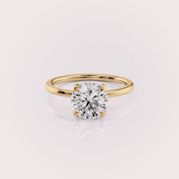 2ct round cut lab diamond engagement ring