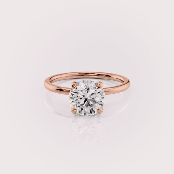 2ct round cut lab diamond engagement ring