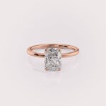 2ct radiant cut lab diamond engagement ring