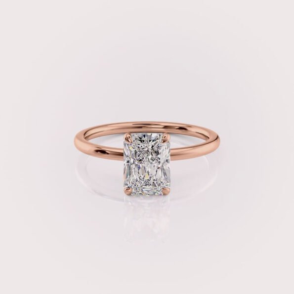 2ct radiant cut lab diamond engagement ring