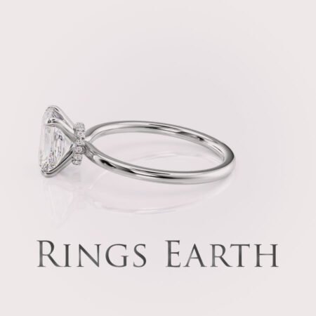 2ct radiant cut lab diamond engagement ring