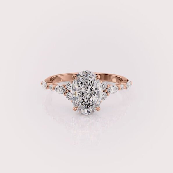 2.5ct oval cut lab diamond engagement ring