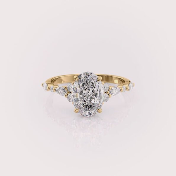 2.5ct oval cut lab diamond engagement ring