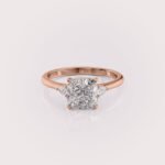 2.5ct cushion cut lab diamond engagement ring