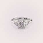 3ct cushion cut lab diamond engagement ring