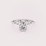 1.5 carat oval cut lab diamond engagement ring