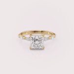 1.5 carat princess cut lab diamond engagement ring