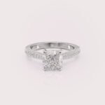 2 carat cushion cut lab diamond engagement ring