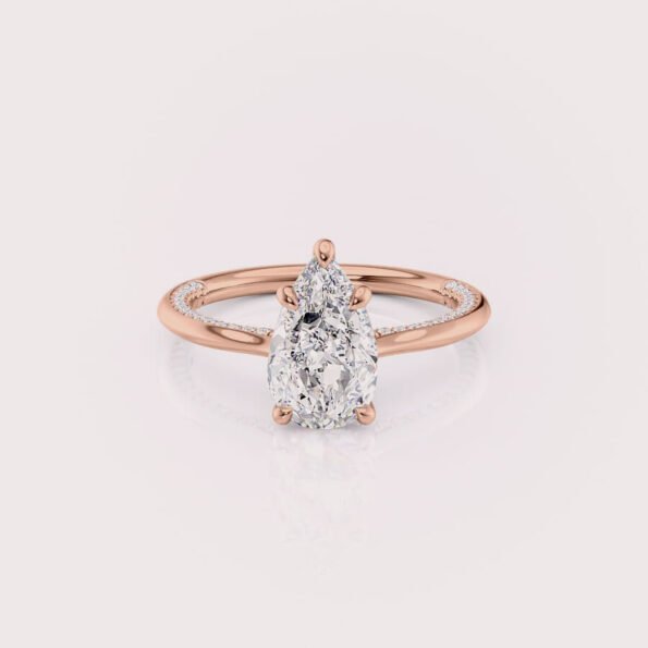 2CT Pear Cut Diamond Ring