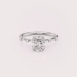 1.5CT Elongated Cushion Cut Diamond Ring