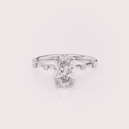 2.5 carat oval cut diamond engagement ring