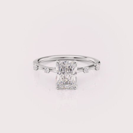 1.5 carat radiant cut lab diamond engagement ring