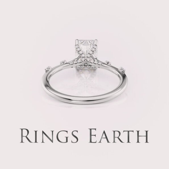 1.5 carat radiant cut lab diamond engagement ring