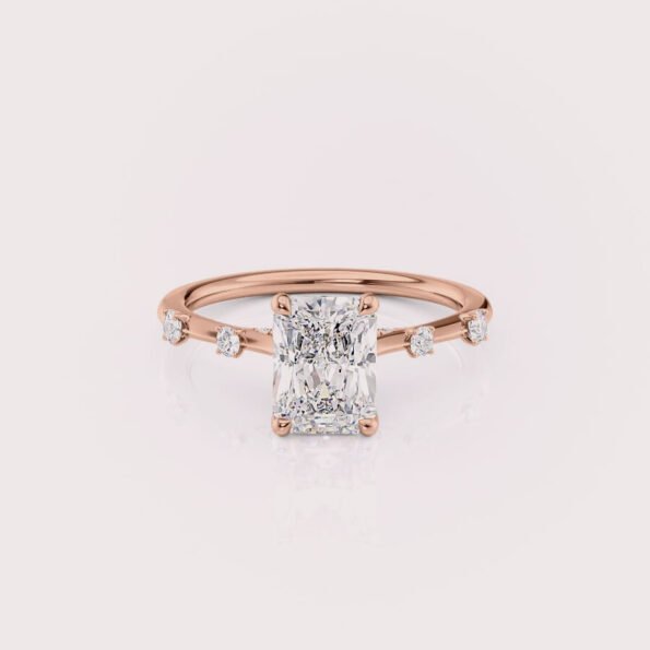 1.5 carat radiant cut lab diamond engagement ring