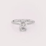 1.5 carat oval cut lab diamond engagement ring