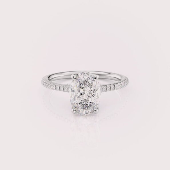 1.5 carat oval cut lab diamond engagement ring