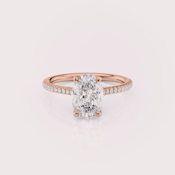 1.5 carat oval cut lab diamond engagement ring