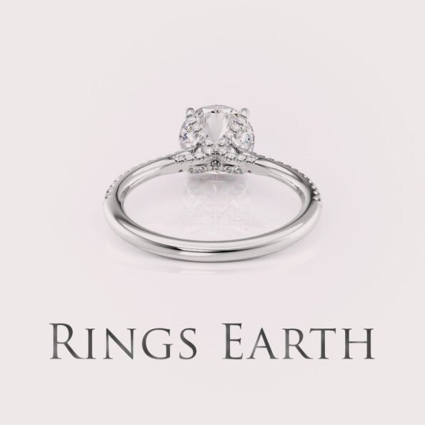 2 carat round cut lab diamond engagement ring