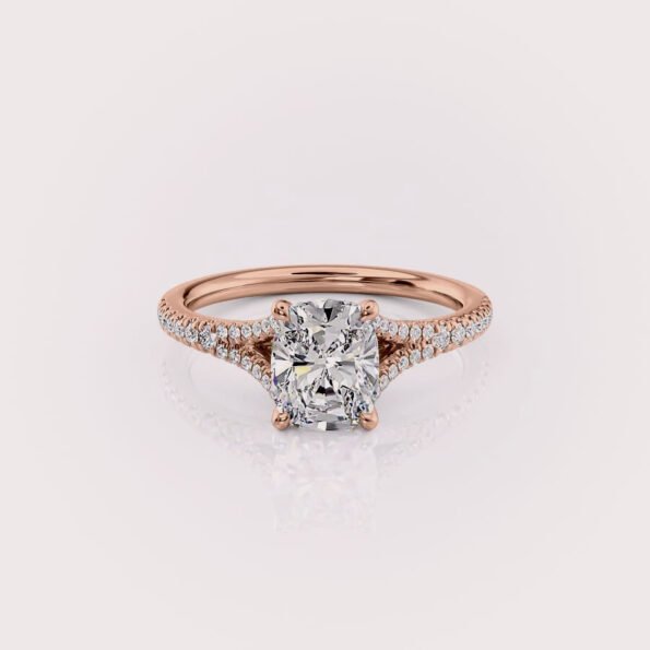 2.5ct Elongated Cushion Cut Lab Diamond Engagement Ring