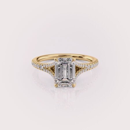 2.5ct Emerald Cut Lab Diamond Engagement Ring