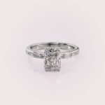 2 carat radiant cut lab diamond engagement ring