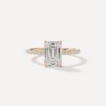 2.55 Carat Emerald Cut E/VS1 IGI Certified Lab Grown Diamond Engagement Ring in 14K Gold – Vintage Art Deco Style