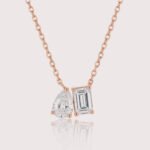 3.12CTW Toi Et Moi Necklace – 18K Rose Gold Anniversary Gift