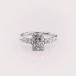 1ct Radiant Cut Lab Diamond Engagement Ring