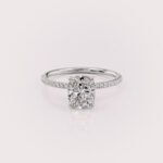 2ct elongated cushion cut lab diamond engagement ring