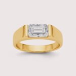 1.78CT Emerald Lab Diamond Men’s Ring in 14K White Gold