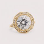 2.74CT Vintage Art Deco Lab Diamond Ring in 18K White Gold