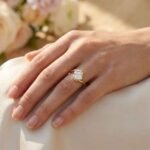 2CT Asscher Cut Lab Diamond Ring in 14K Gold