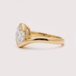 2CT Asscher Cut Lab Diamond Ring in 14K Gold