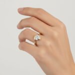 2CT Asscher Cut Lab Diamond Ring in 14K Gold