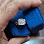 Mens 3.81ctw Emerald cut Certified Lab Grown Diamond Engagement ring, 10K White Gold photo review