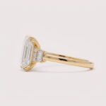 2CT Emerald Cut Lab Diamond Ring in 14K Gold